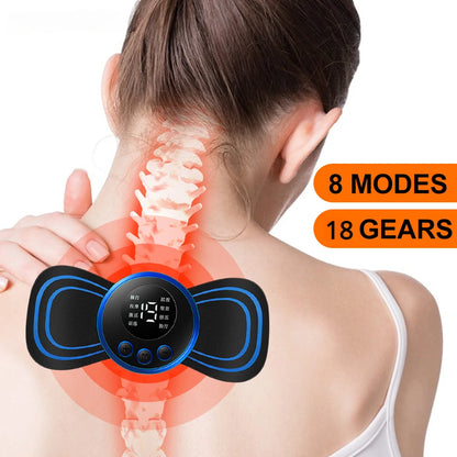 Masseur de cou EMS, Mini Patch de soulagement de la douleur musculaire du dos Cervical, tapis stimulateur, outil de soins de santé Portable pour les jambes et le corps