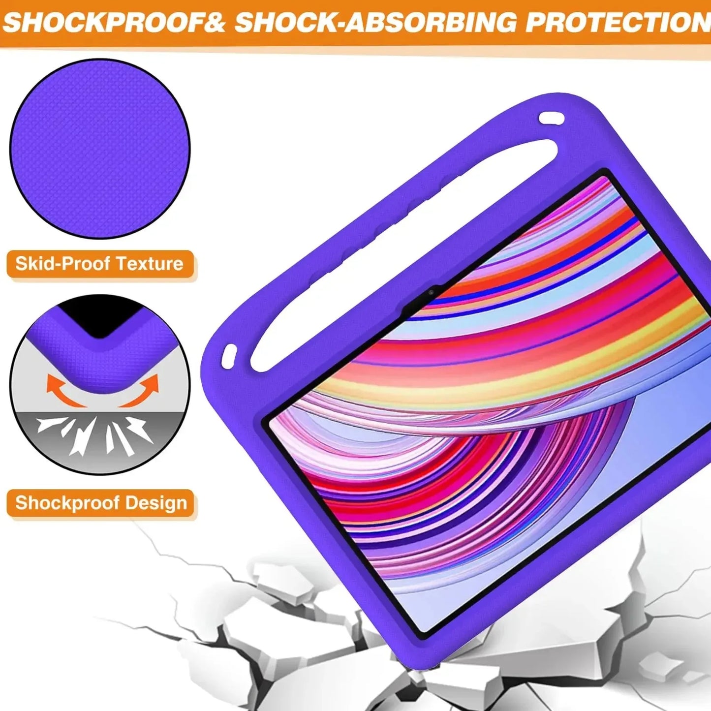 Étui pour tablette EVA pour enfants, pour Honor Pad 9 X8 X9A X8a X9 Pro 11 ''12.1" 2024 2025, support résistant aux chocs, non toxique, housse de poignée complète