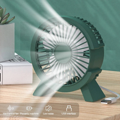 Mini Ventilateur USB Bureau 4 Pouces — Silencieux, Base Stable & 3 Coloris