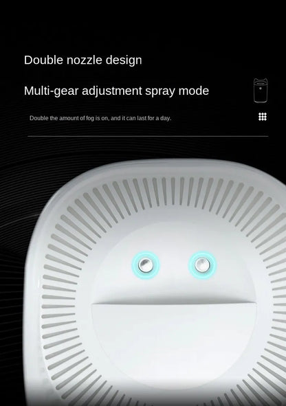 Humidificateur Double Buse 3000ml — Aromathérapie Ultrasonique, LED Ambiance & Multi-Vitesses