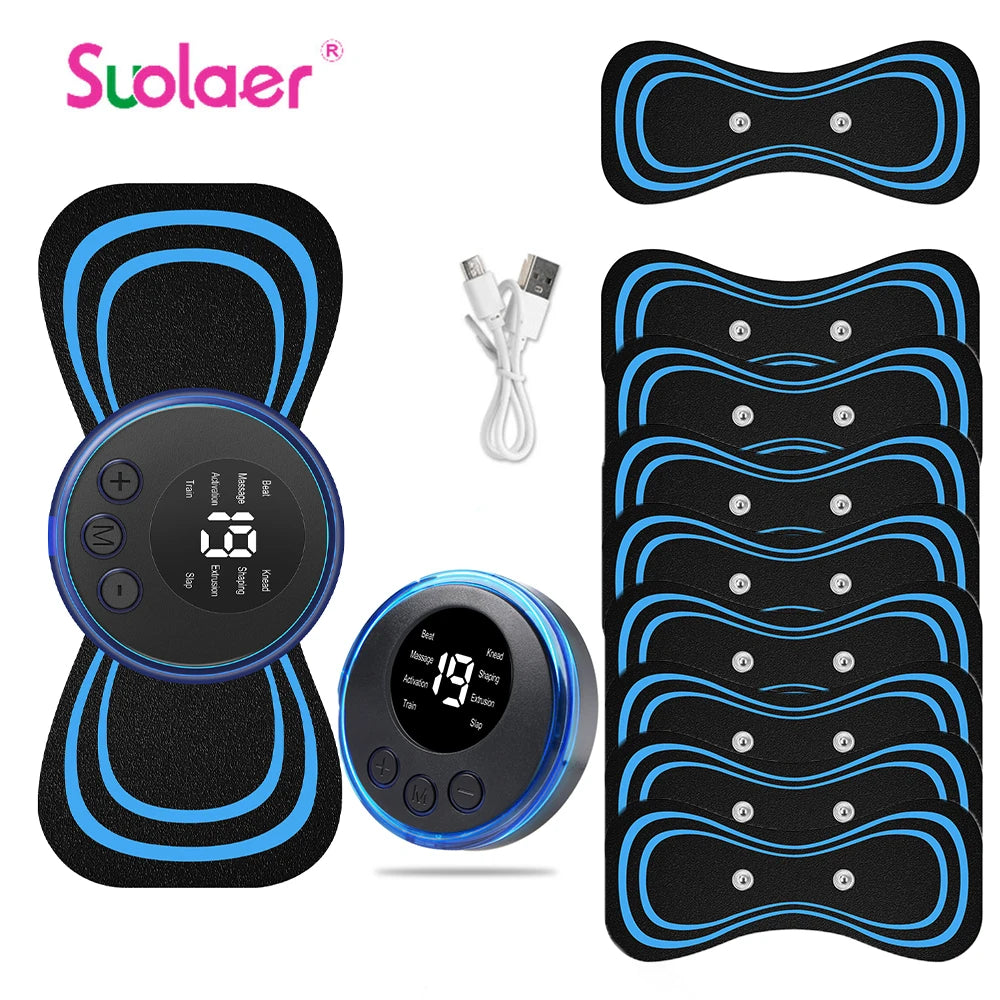 Mini masseur de cou électrique Portable EMS, civière de cou pour soulager la douleur musculaire cervicale et Patch de Massage de Relaxation des épaules