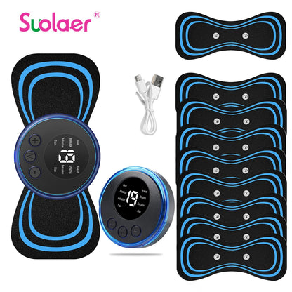 Mini masseur de cou électrique Portable EMS, civière de cou pour soulager la douleur musculaire cervicale et Patch de Massage de Relaxation des épaules