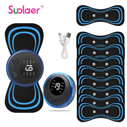 Mini masseur de cou électrique Portable EMS, civière de cou pour soulager la douleur musculaire cervicale et Patch de Massage de Relaxation des épaules