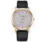 Montre Femme Quartz Minimaliste ZK0527 — Bracelet Cuir 18mm, Cadran Rond 40mm, 5 Coloris