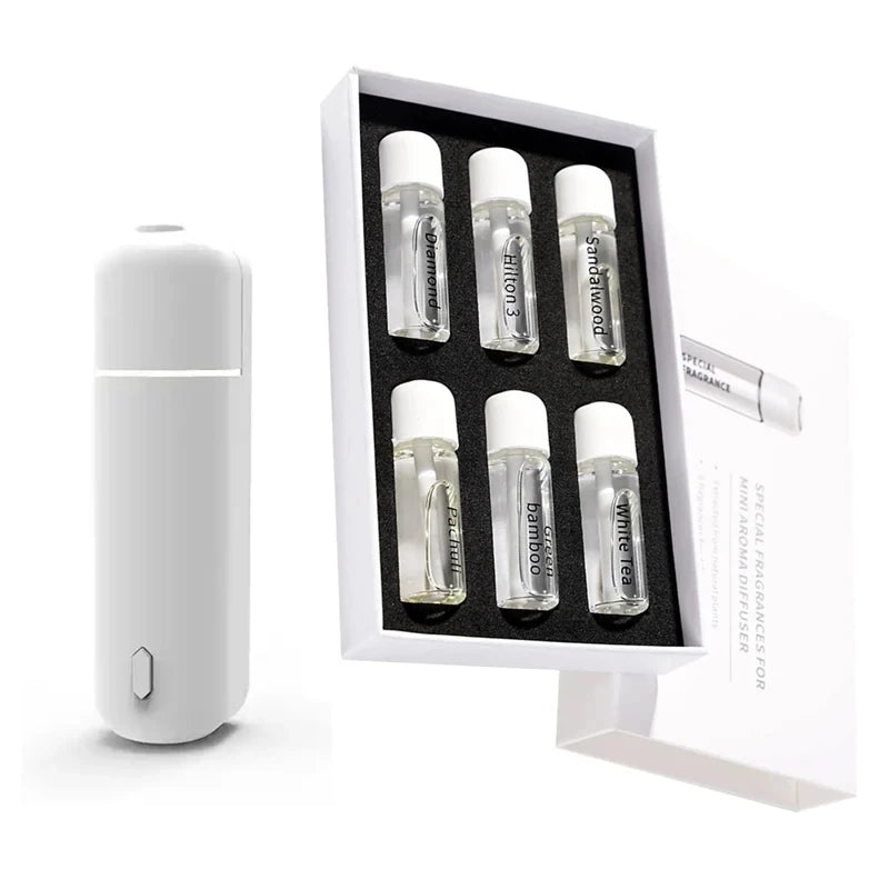 Diffuseur Parfum Voiture — Désodorisant Grille Aération & 6 Huiles Essentielles Incluses