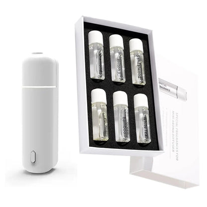 Diffuseur Parfum Voiture — Désodorisant Grille Aération & 6 Huiles Essentielles Incluses