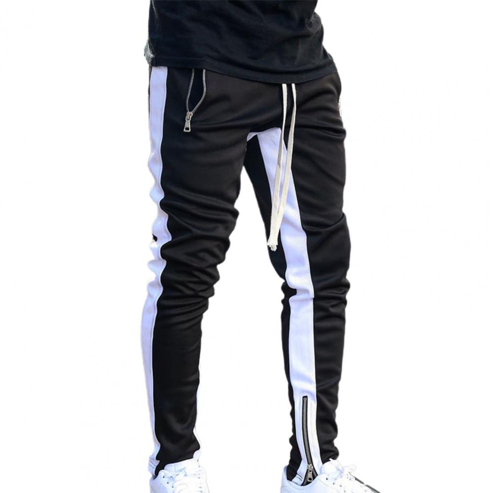 Pantalon de Survêtement Homme — Skinny | Taille Élastique & Cordon | Fermeture Éclair Latérale | Style Hip Hop | 5 Coloris | M–2XL