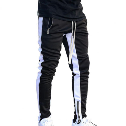Pantalon de Survêtement Homme — Skinny | Taille Élastique & Cordon | Fermeture Éclair Latérale | Style Hip Hop | 5 Coloris | M–2XL