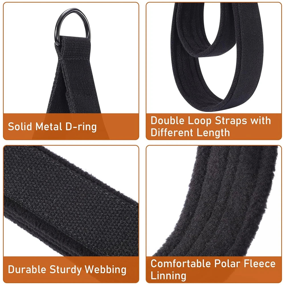 Pilates Double Loop Straps — D-Ring Reformer Straps for Yoga, Fitness & Home Gym | TechNova X