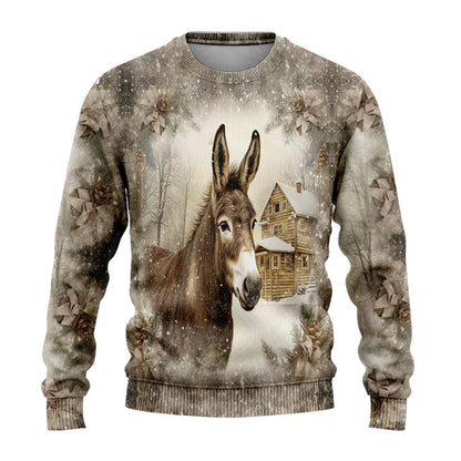 Sweat-shirt Unisexe Imprimé 3D — Style Harajuku & Y2K | Animaux de Ferme | Col Rond | Adulte & Enfant | 11 Coloris