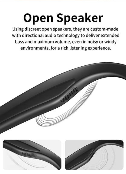 LIGE 800W HD Camera Smart Glasses 1200P HD Video Recording Chat Translation Voice Control Calling Sunglasses Color-Changing Lenses