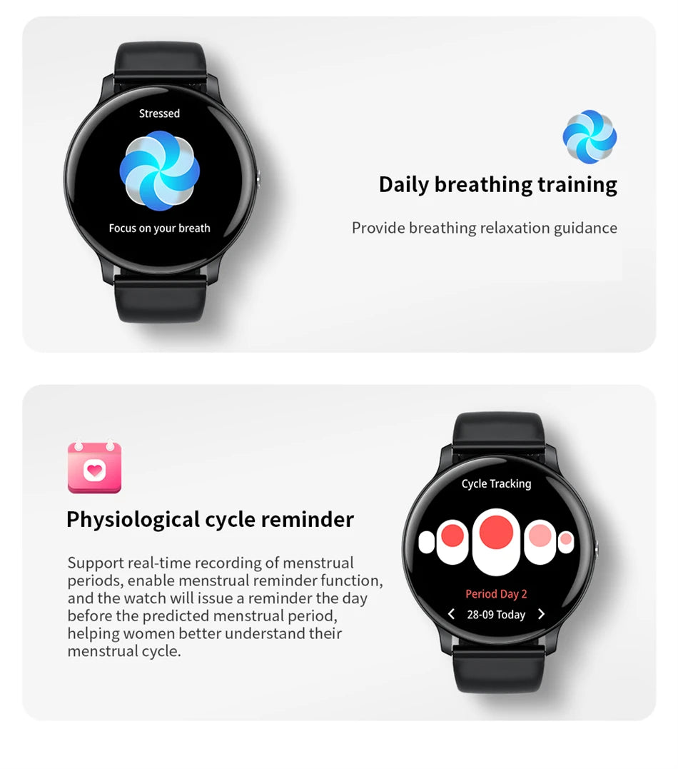 Smartwatch LIGE 2025 — Bluetooth 5.3, Écran 1,39", Santé 24h, IP68