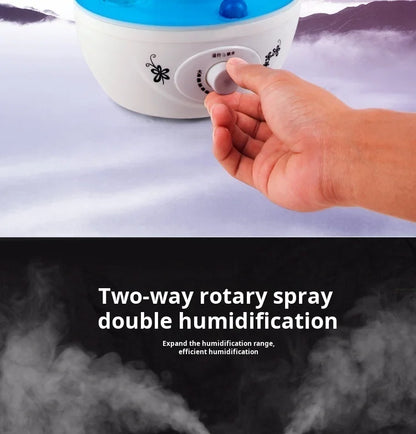 Humidificateur Ultrasonique 4L — Double Pulvérisation, Arrêt Auto & Contrôle Tactile