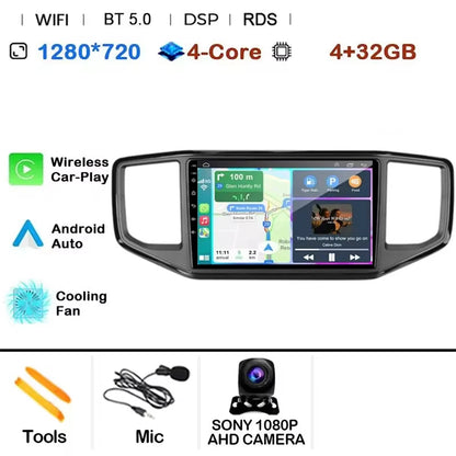 Android 15 pour Volkswagen Amarok 1 2016 - 2020 Navigation GPS Sans Fil Carplay Auto Autoradio Multimédia 4G Wifi NON 2DIN