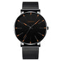 Montre Quartz Minimaliste Homme DIJANES KL959 — Ultra-Fine 8 mm, Bracelet Maille ou Cuir, Verre Hardlex, 9 Coloris | TechNova X