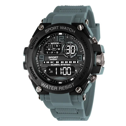 Montre Sport Digitale YIKAZE A69270 — Grand Cadran 56mm, LED, Chronomètre, Alarme, 3 ATM
