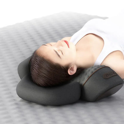 Oreiller masseur de cou électrique civière cervicale chauffage Vibration Massage dos Traction orthopédique oreillers de couchage soutien