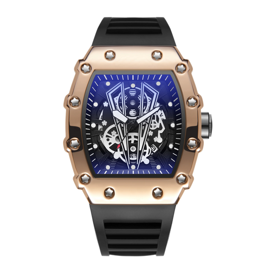 Montre Homme Quartz WLISTH — Cadran Squelette, Bracelet Silicone, 3 ATM, Style Sport Luxe