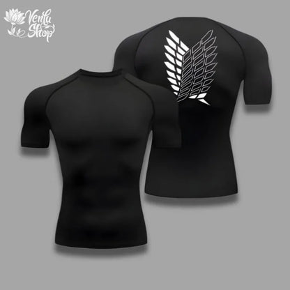 T-shirt de sport absorbant la transpiration pour homme, à séchage rapide, haute élasticité, style Anime, idéal pour le fitness et la musculation