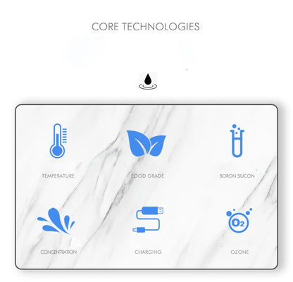 Bouteille Eau Hydrogène 430ml — Ioniseur Alcalin, Filtration 5 Étapes & Rechargeable USB
