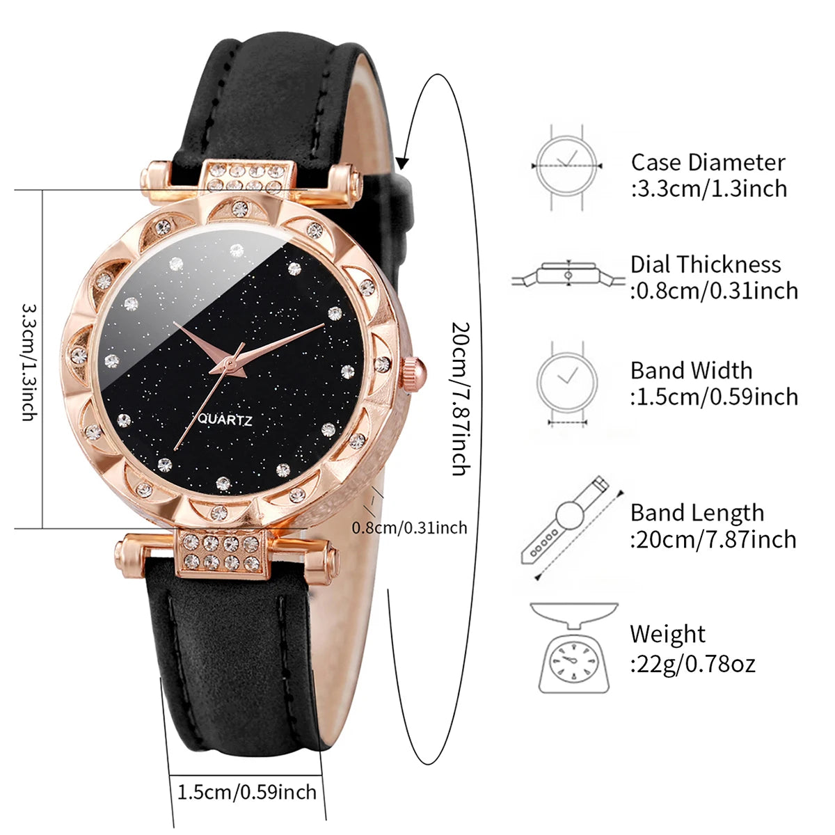 Lot 3 Montres Quartz Femme — Bracelet Cuir, Cadran 33 mm, Style Fashion & Casual | TechNova X