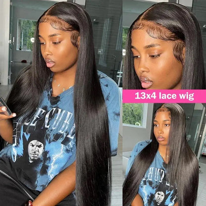 Perruque Cheveux Humains Lace Front HD — 13x4 / 13x6 / 5x5 | Densité 250% | 16-42 Pouces | Sans Colle