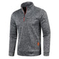 Pull à col roulé avec fermeture éclair pour homme, sweat-shirt d'extérieur, pull à demi-fermeture éclair, vêtements solides, PVD, printemps, automne