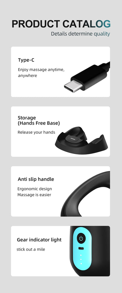 Electric Deep Tissue Massage Roller, Body Relaxation, Back Foot Leg Relief, Fascia Massage Roller