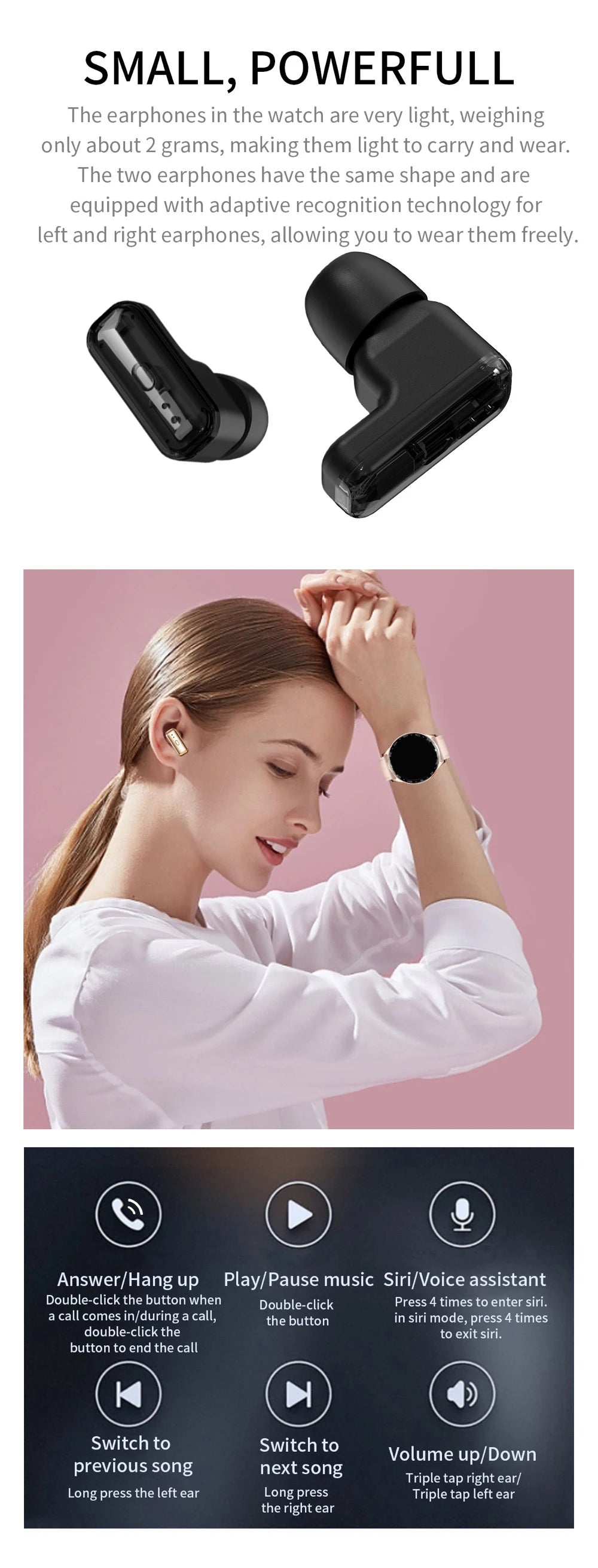 Montre Connectée 2-en-1 avec Écouteurs TWS Intégrés — Écran 1,39", IP67, BT 5.0, Suivi Santé Complet, 3 Coloris | TechNova X