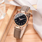 Montre Femme Quartz Légère Rétro S04065 — Bracelet PU 20mm, Chiffres Arabes, Style Artistique, 7 Coloris
