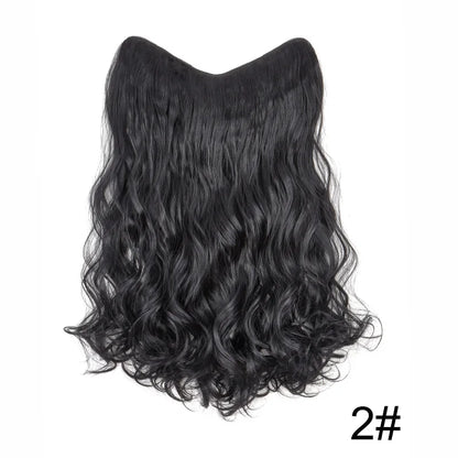 Extension Capillaire Synthétique Bouclée Forme V — 20 Pouces, 4 Clips, Fibre Haute Température, 7 Teintes | TechNova X