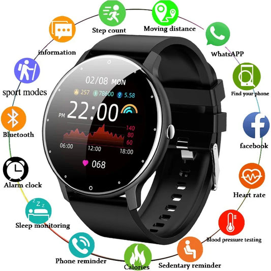Smartwatch LIGE BW0223 2026 — Bluetooth 5.0, Suivi Santé 24h, IP67