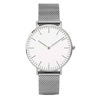 Montre Quartz Fashion TINUORA — Bracelet Acier Inox, Cadran 38mm, Style Luxe Casual, 17 Coloris