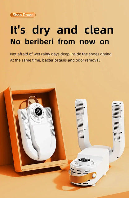 Sèche-Chaussures Intelligent 150W — Minuterie, Séchage Rapide, Désodorisant & Stérilisant