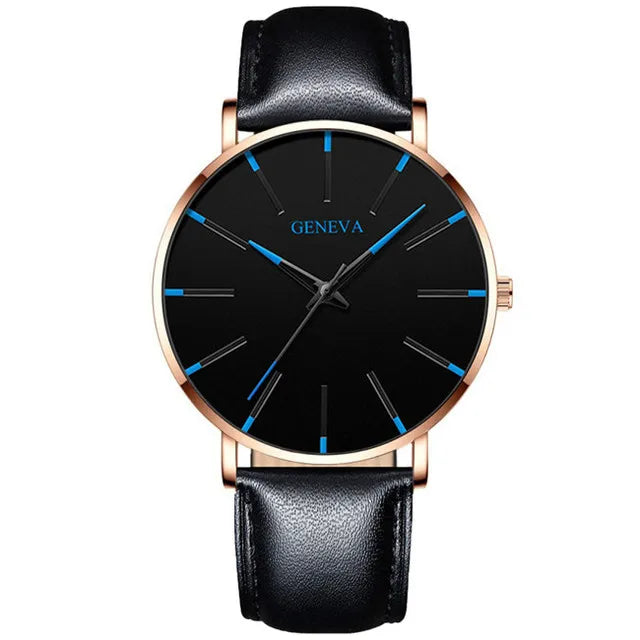 Montre Quartz Minimaliste Homme DIJANES KL959 — Ultra-Fine 8 mm, Bracelet Maille ou Cuir, Verre Hardlex, 9 Coloris | TechNova X