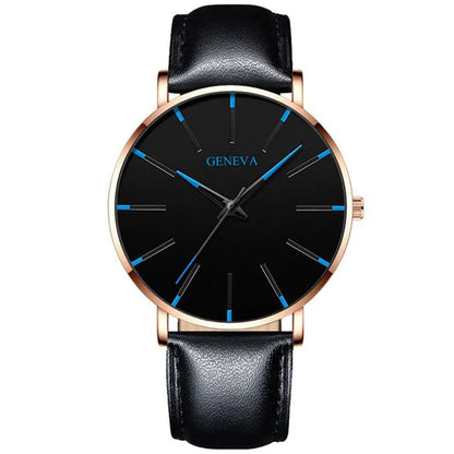Montre Quartz Minimaliste Homme DIJANES KL959 — Ultra-Fine 8 mm, Bracelet Maille ou Cuir, Verre Hardlex, 9 Coloris | TechNova X