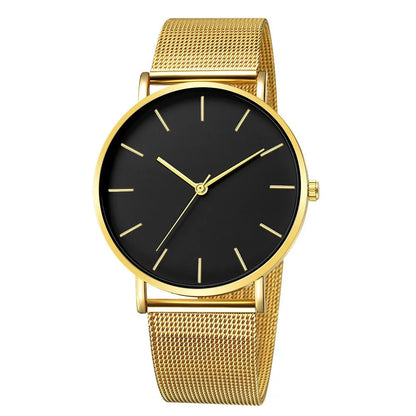 Montre Quartz Fashion TINUORA — Bracelet Acier Inox, Cadran 38mm, Style Luxe Casual, 17 Coloris