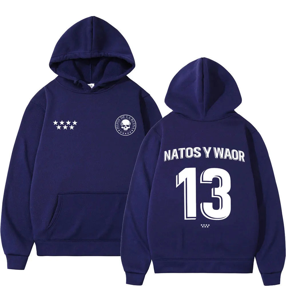 Rappeur NATOS WAOR 13 sweats hommes femmes mode Hip-hop pull automne hiver ample décontracté gothique Punk survêtement Streetwear