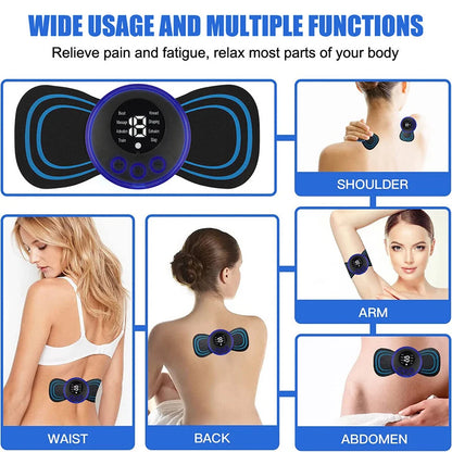 Masseur électrique de cou EMS, Instrument de Stimulation musculaire, patchs pour le dos, les cervicales et les mollets, douleur des articulations, masseur basse fréquence