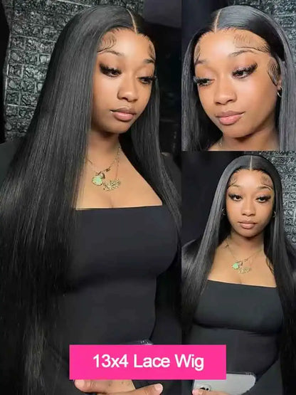 Perruque Cheveux Humains Lace Front HD — 13x4 / 13x6 / 5x5 | Densité 250% | 16-42 Pouces | Sans Colle