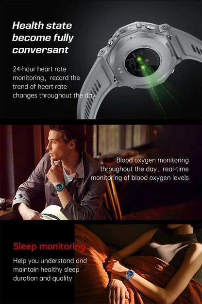 Montre Connectée Sport ZYKEXUAN T-Rex3 — AMOLED 1,43", Étanche 10 ATM, Boussole, Altimètre, 100+ Sports, 13 Coloris | TechNova X