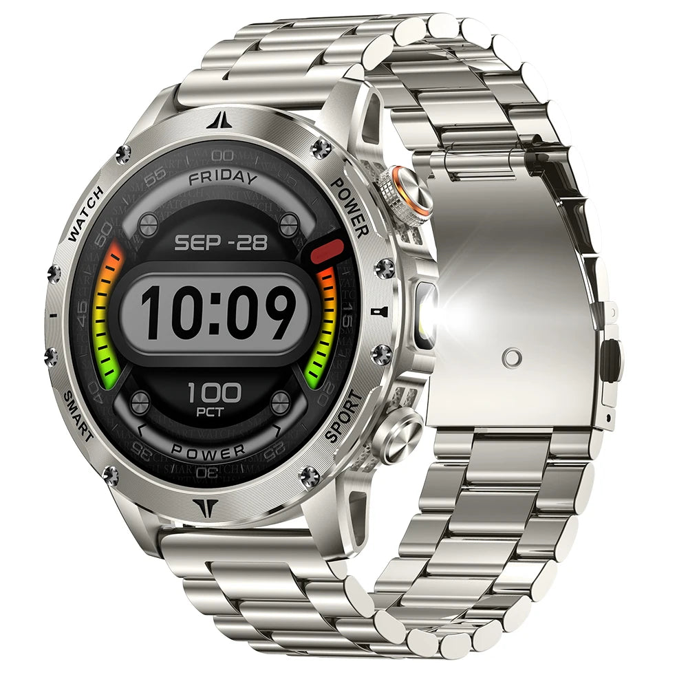 Militaire 1000mAh grande batterie montre intelligente numérique Bluetooth appel sport Smartwatch électronique montres pour homme Android 2026 nouveau