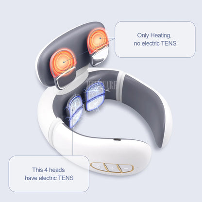 Masseur intelligent électrique TENS EMS pour le dos et le cou, 4 modes, pour la relaxation musculaire et la santé, outil de massage des épaules et cervicales