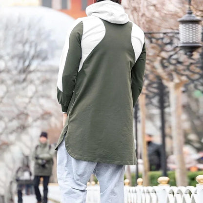 Sweat Zippé Homme Col Rond — Coupe Large, Manches Longues | Printemps-Automne