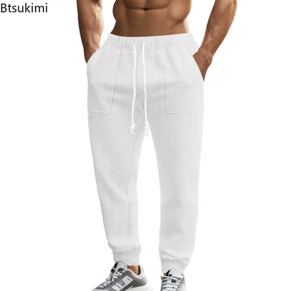 Pantalon de Jogging Homme Couleur Unie — Style Américain | Coupe Ample | Cordon de Serrage | Poches | 5 Coloris | S–XXXL
