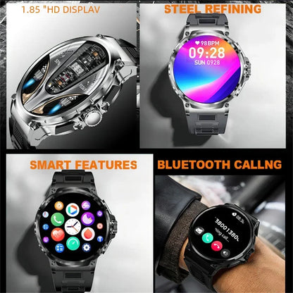 Montre Connectée Homme BOALZETD V69 — AMOLED 1,85", Batterie 710 mAh, GPS, IP67, 100+ Sports, 6 Coloris | TechNova X