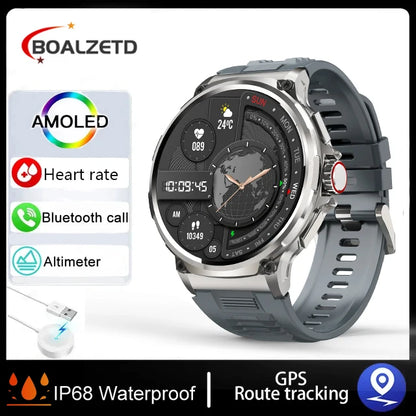 Montre Connectée Homme BOALZETD V69 — AMOLED 1,85", Batterie 710 mAh, GPS, IP67, 100+ Sports, 6 Coloris | TechNova X