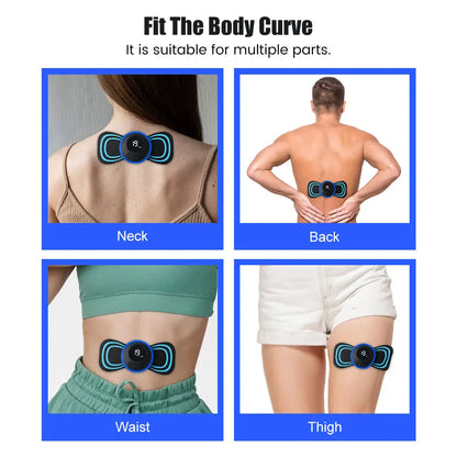 Mini masseur de cou électrique Portable EMS, civière de cou pour soulager la douleur musculaire cervicale et Patch de Massage de Relaxation des épaules
