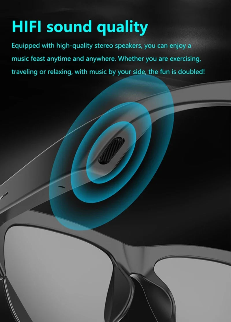 Lenovo Bluetooth Glasses — HIFI Sound, UV Protection & Hands-Free Calling