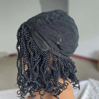 Nouvelle boîte de perruques tressées synthétiques pour femmes noires, perruques africaines tressées au Crochet, résistantes à la chaleur, courtes et crépues